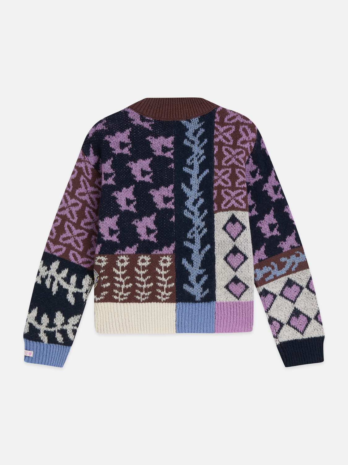 Girls' Festive Patchwork Cardigan