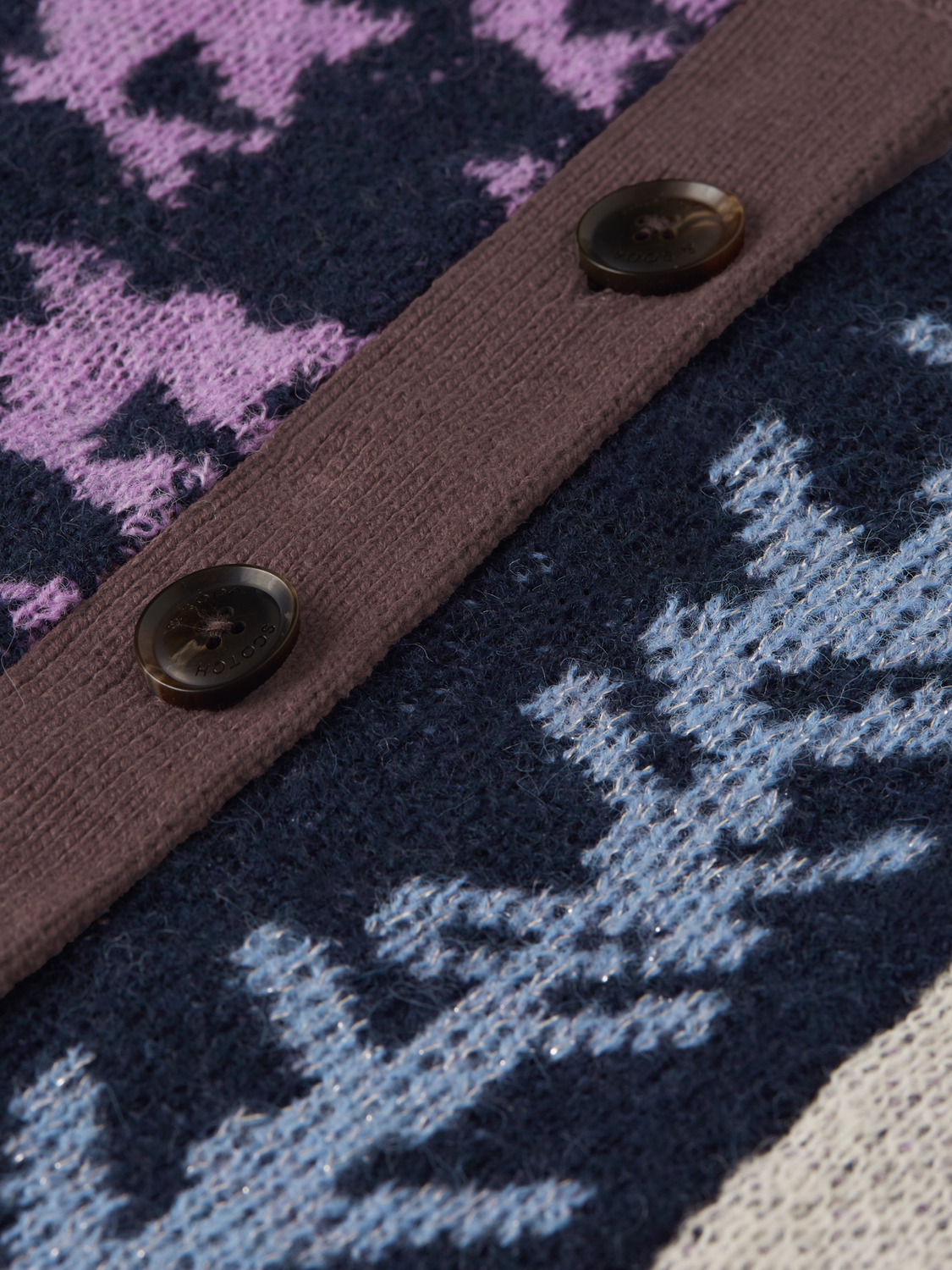 Girls' Festive Patchwork Cardigan