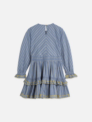 Festliches Lurex-Streifenkleid