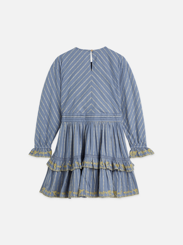 Festliches Lurex-Streifenkleid