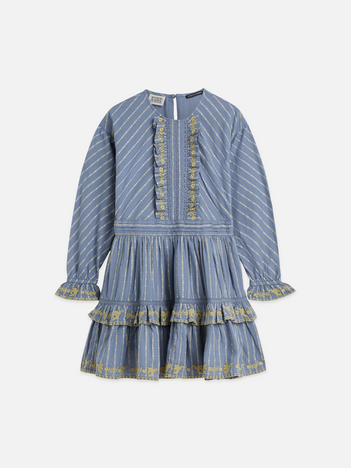 Festliches Lurex-Streifenkleid