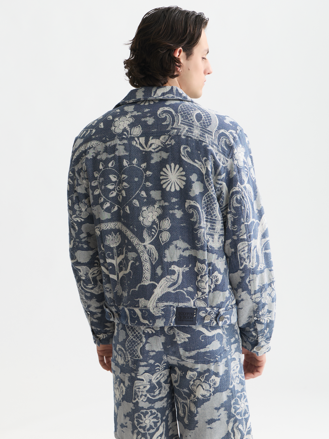 Scotch & Soda x Royal Delft Jacquard Trucker Jacket