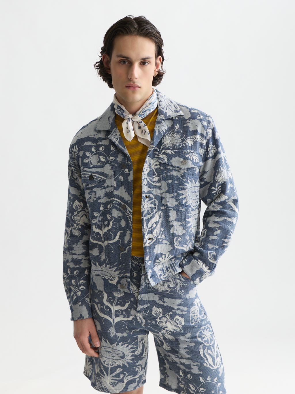 Scotch & Soda x Royal Delft Jacquard Trucker Jacket
