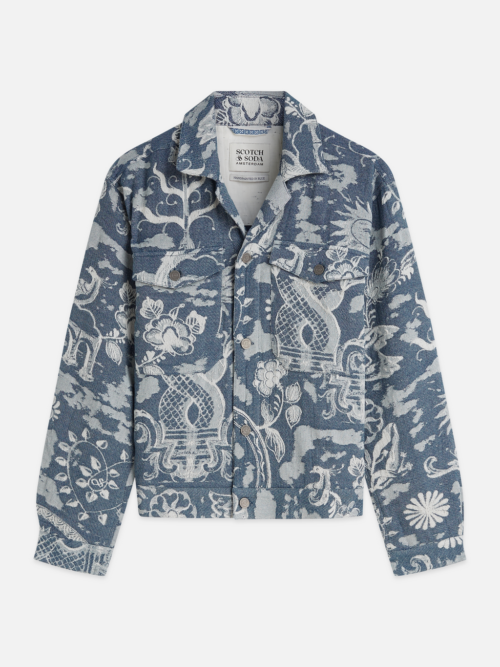 Scotch & Soda x Royal Delft Jacquard Trucker Jacket