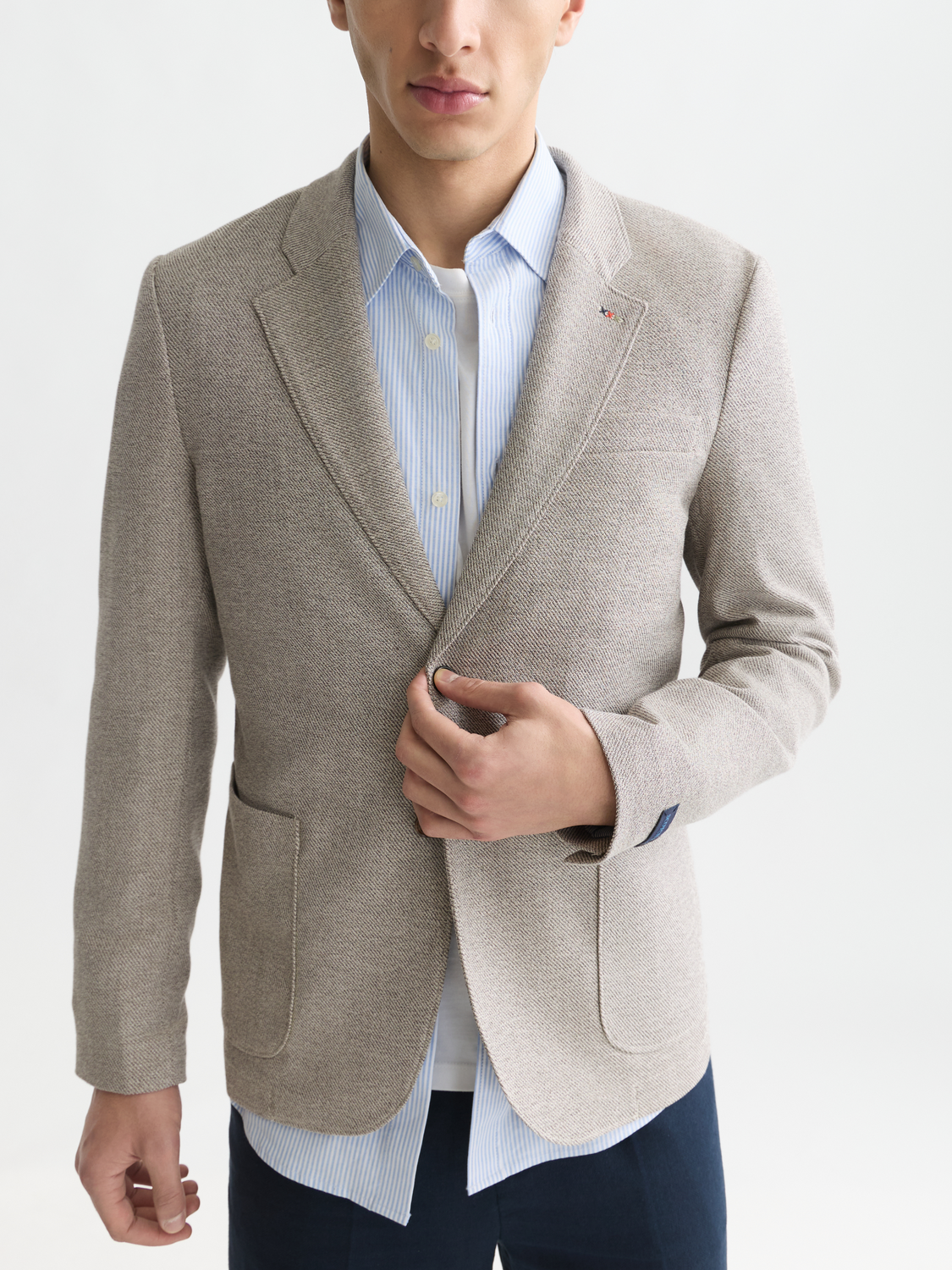 Tate Unconstructed Cotton Blend Regular-Fit Blazer