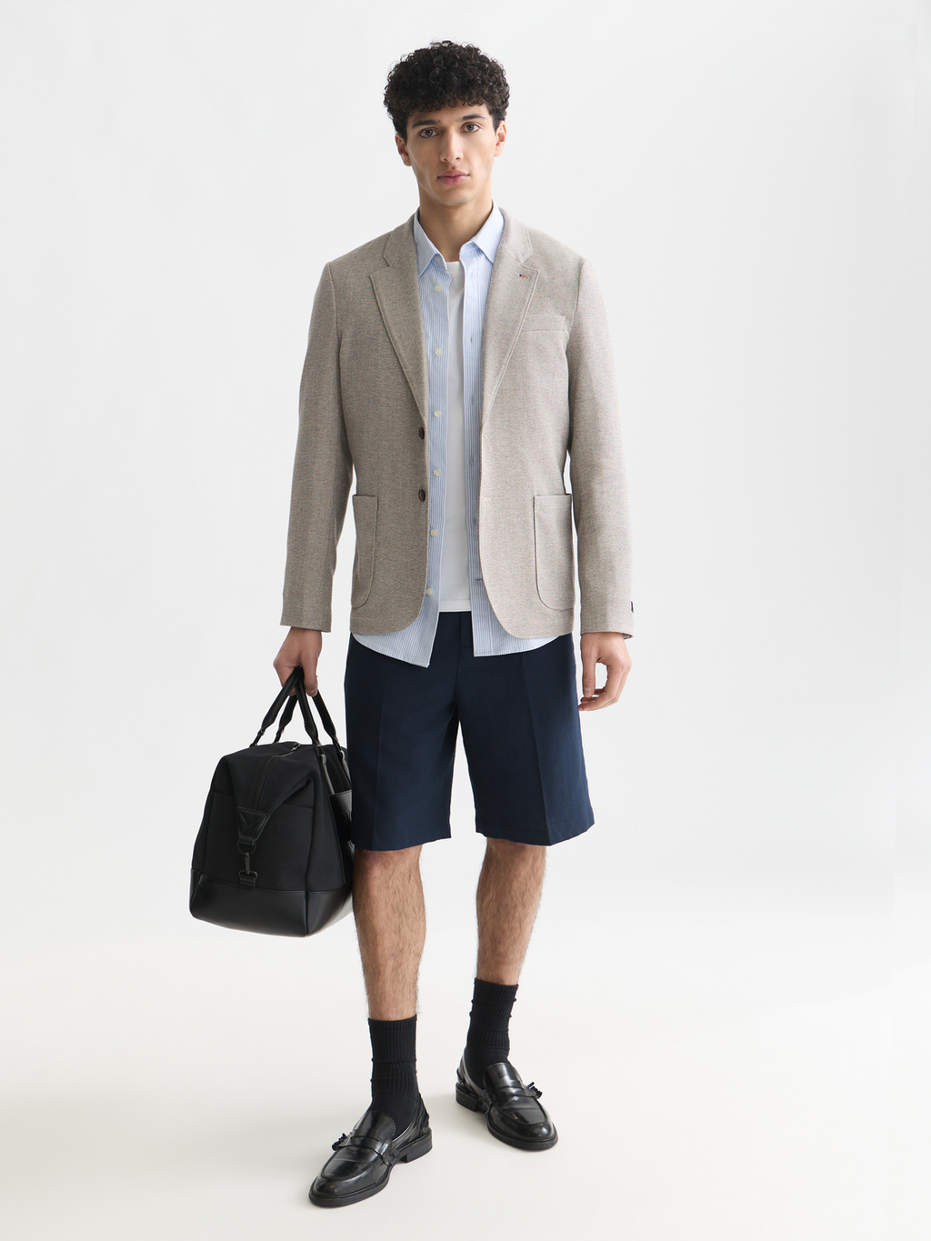 Tate Unconstructed Cotton Blend Regular-Fit Blazer