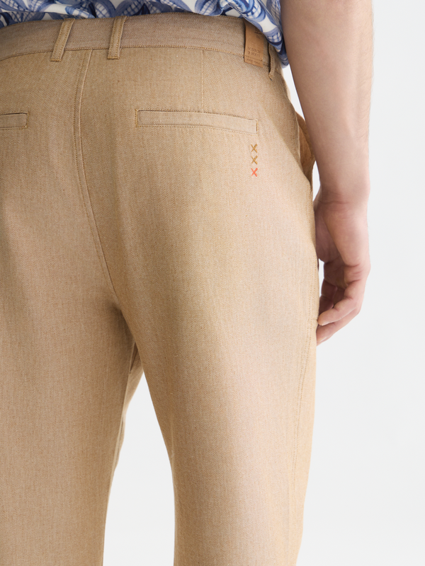Harper Linen Blend Twill Tapered-Fit Chino