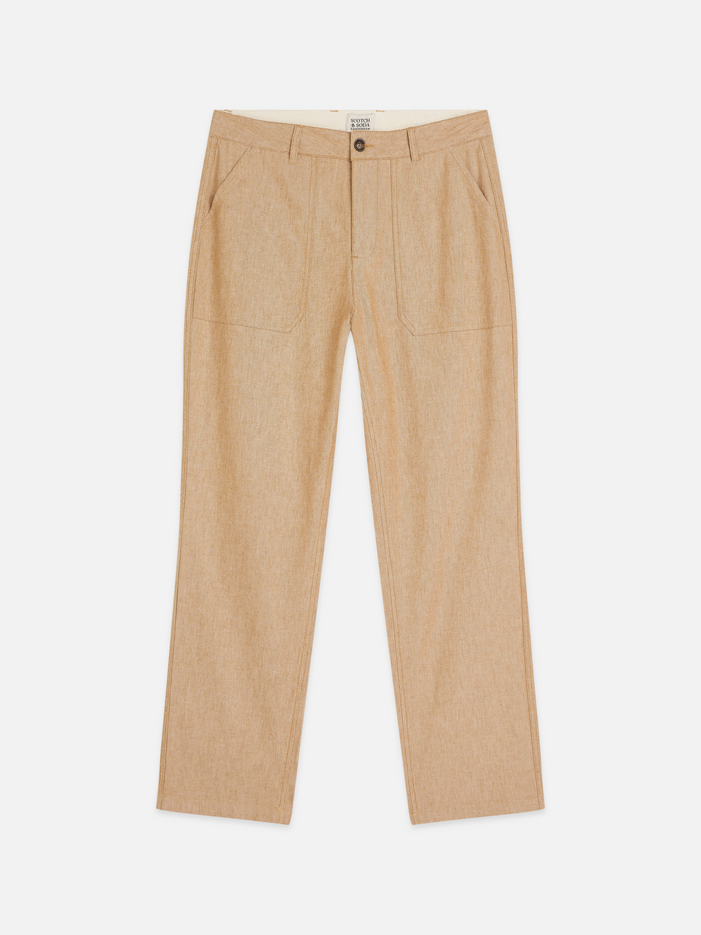 Harper Linen Blend Twill Tapered-Fit Chino