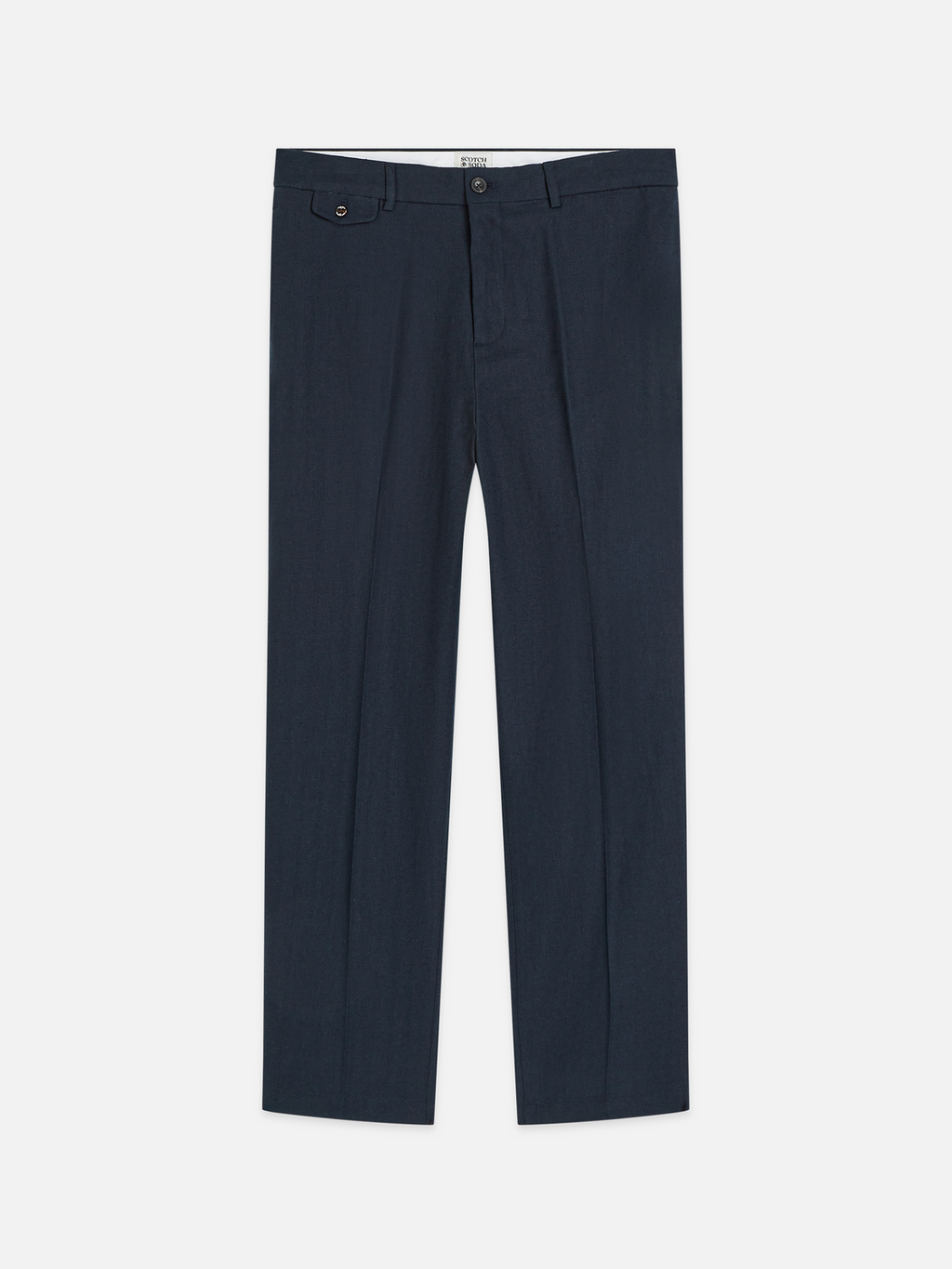 Otis Linen Blend Herringbone Relaxed Straight-Fit Chino