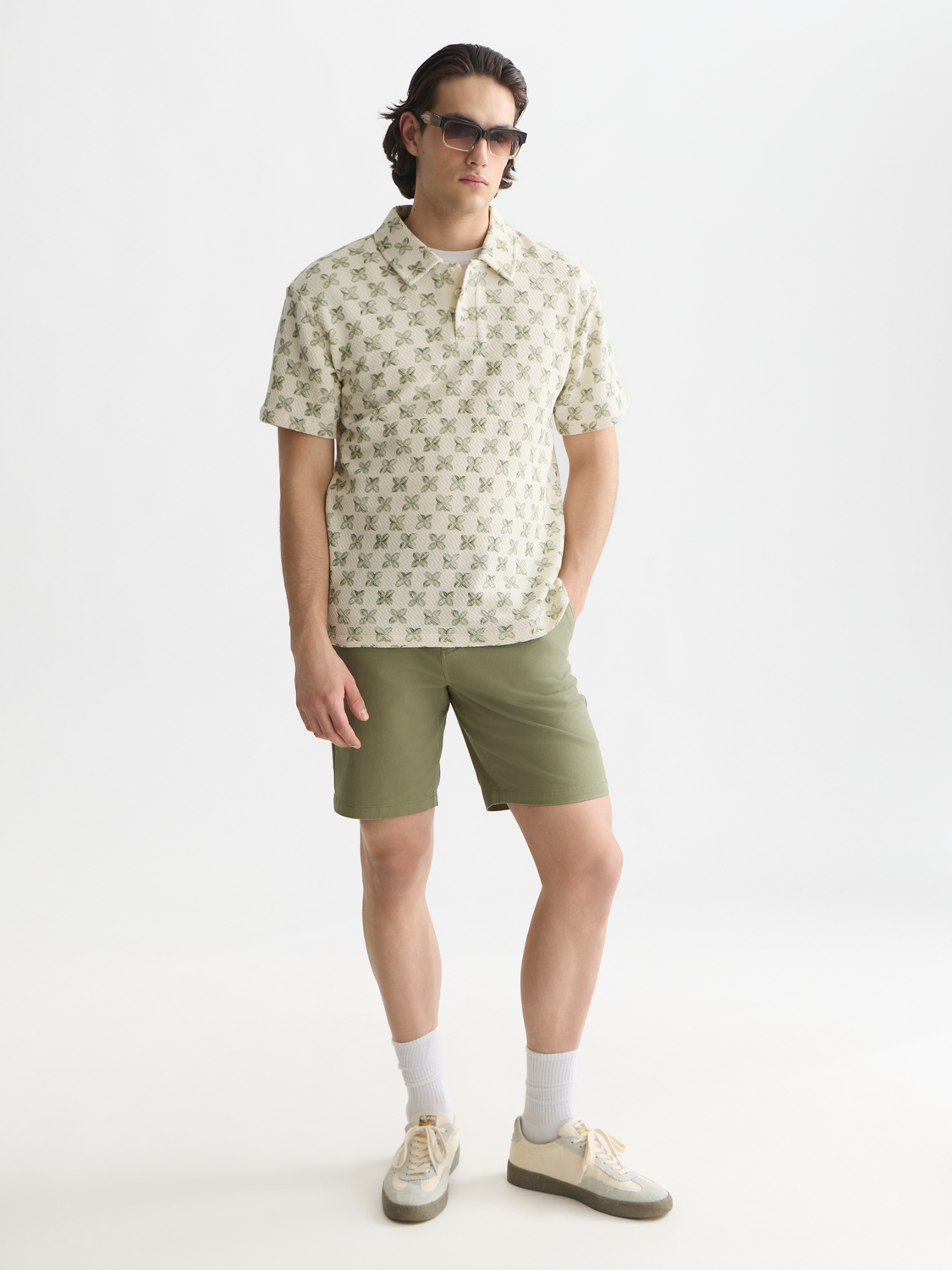 Essentials Stuart Cotton Twill Regular-Fit Shorts
