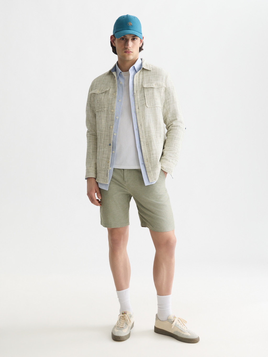 Essentials Fave Cotton Linen Regular-Fit Shorts