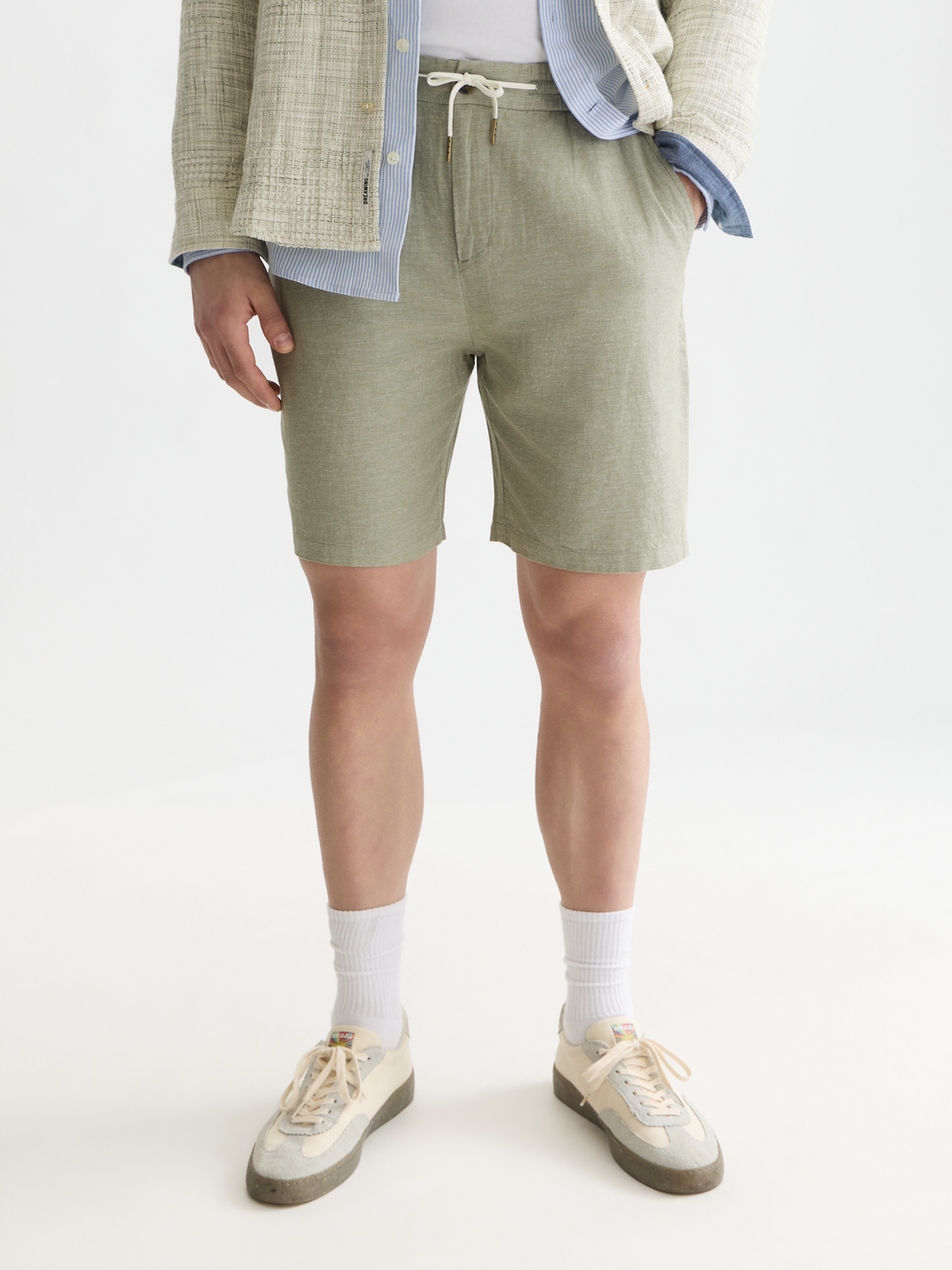 Essentials Fave Cotton Linen Regular-Fit Shorts