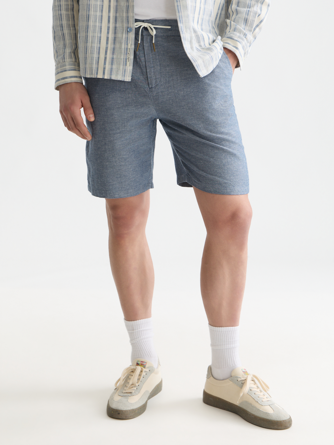 Essentials Fave Cotton Linen Regular-Fit Shorts