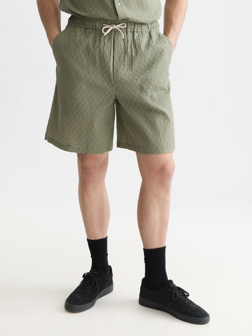 Jacquard-Seersucker-Bermudashorts