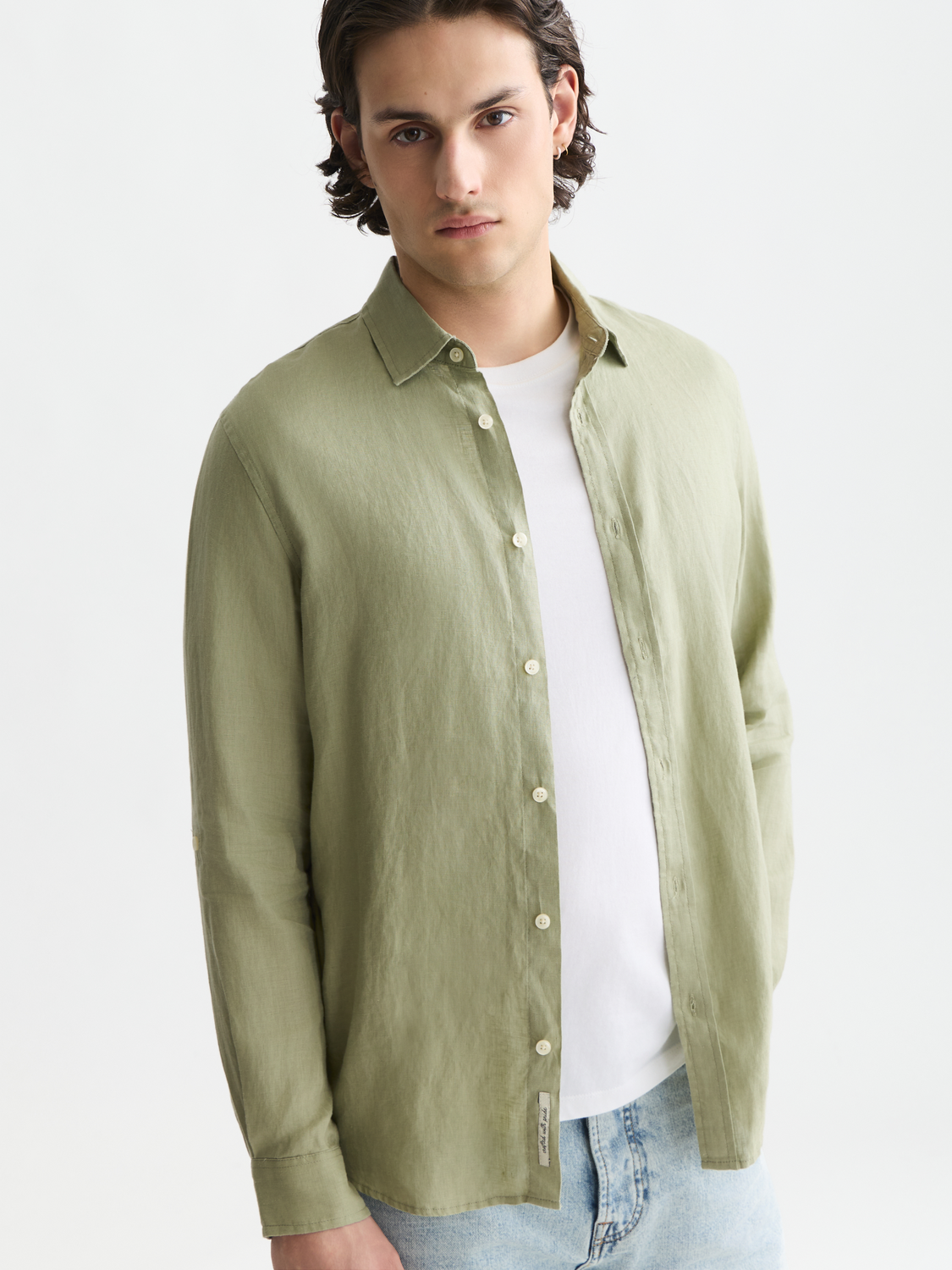 Essentials Linen Regular-Fit Shirt