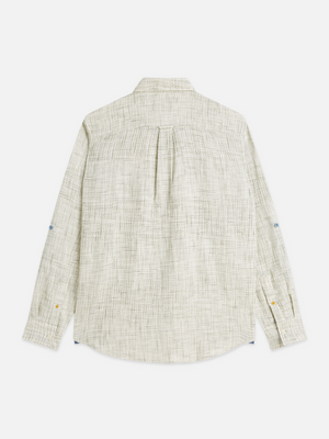 Melange-Waffel-Shirt in normaler Passform