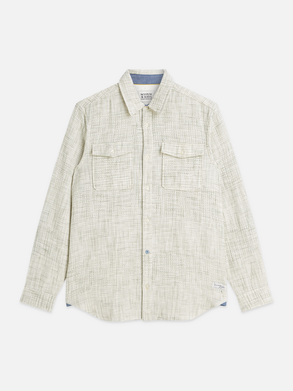 Melange-Waffel-Shirt in normaler Passform