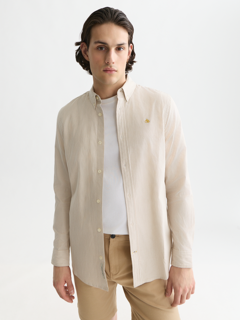 Seasonal Essentials —  Oxford Striped Regular-Fit Shirt