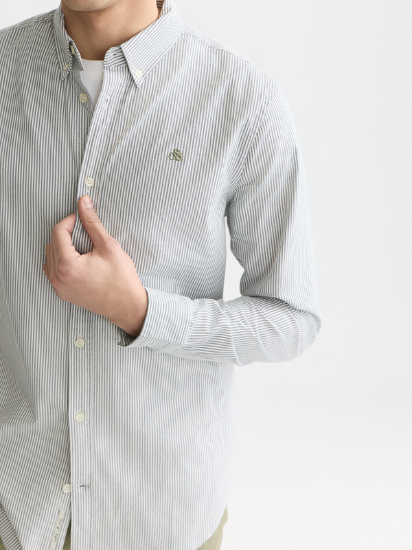 Seasonal Essentials —  Oxford Striped Regular-Fit Shirt