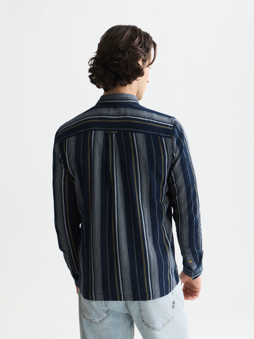 Textured Stripe Regular-Fit Shirt