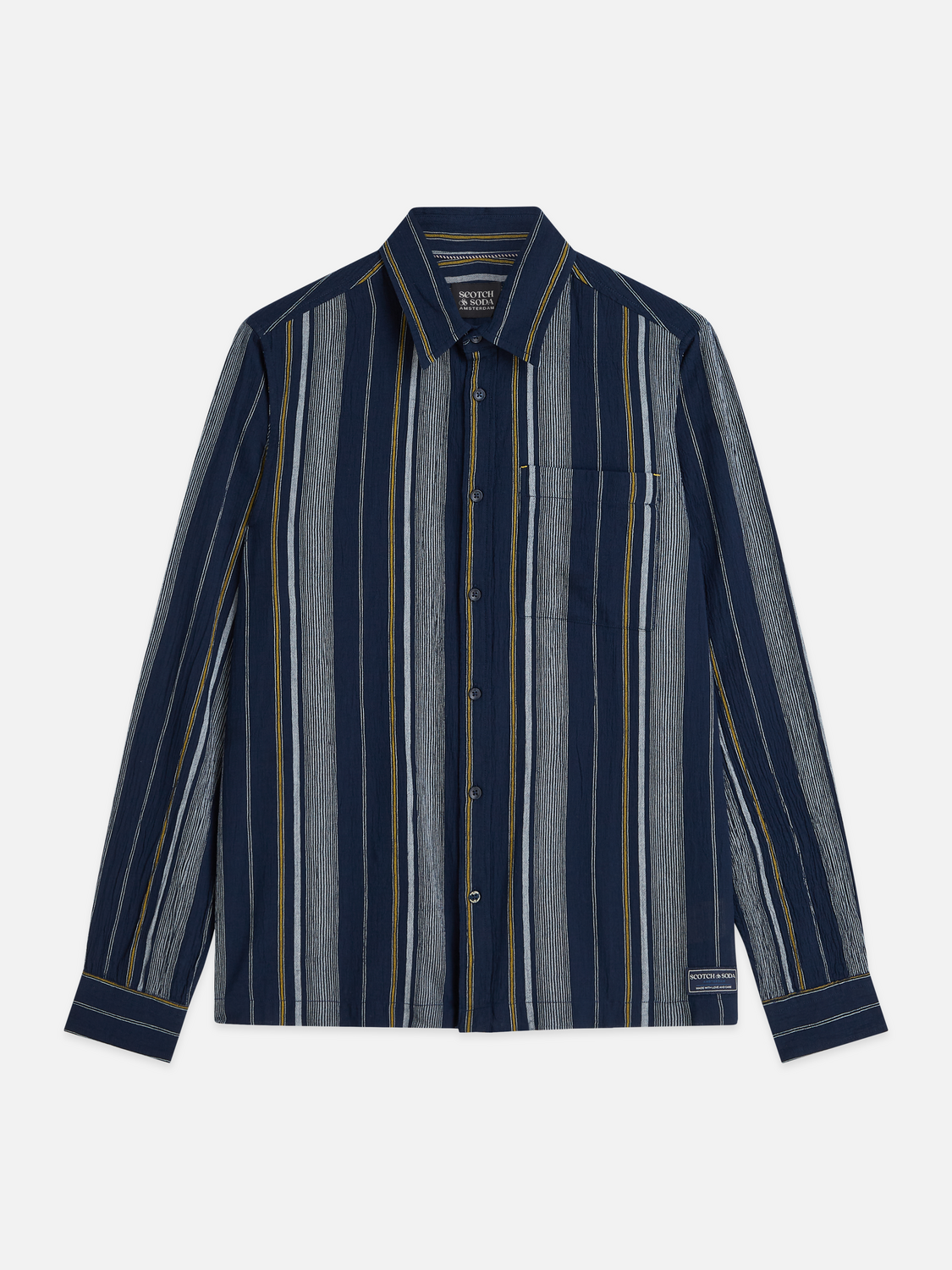 Textured Stripe Regular-Fit Shirt