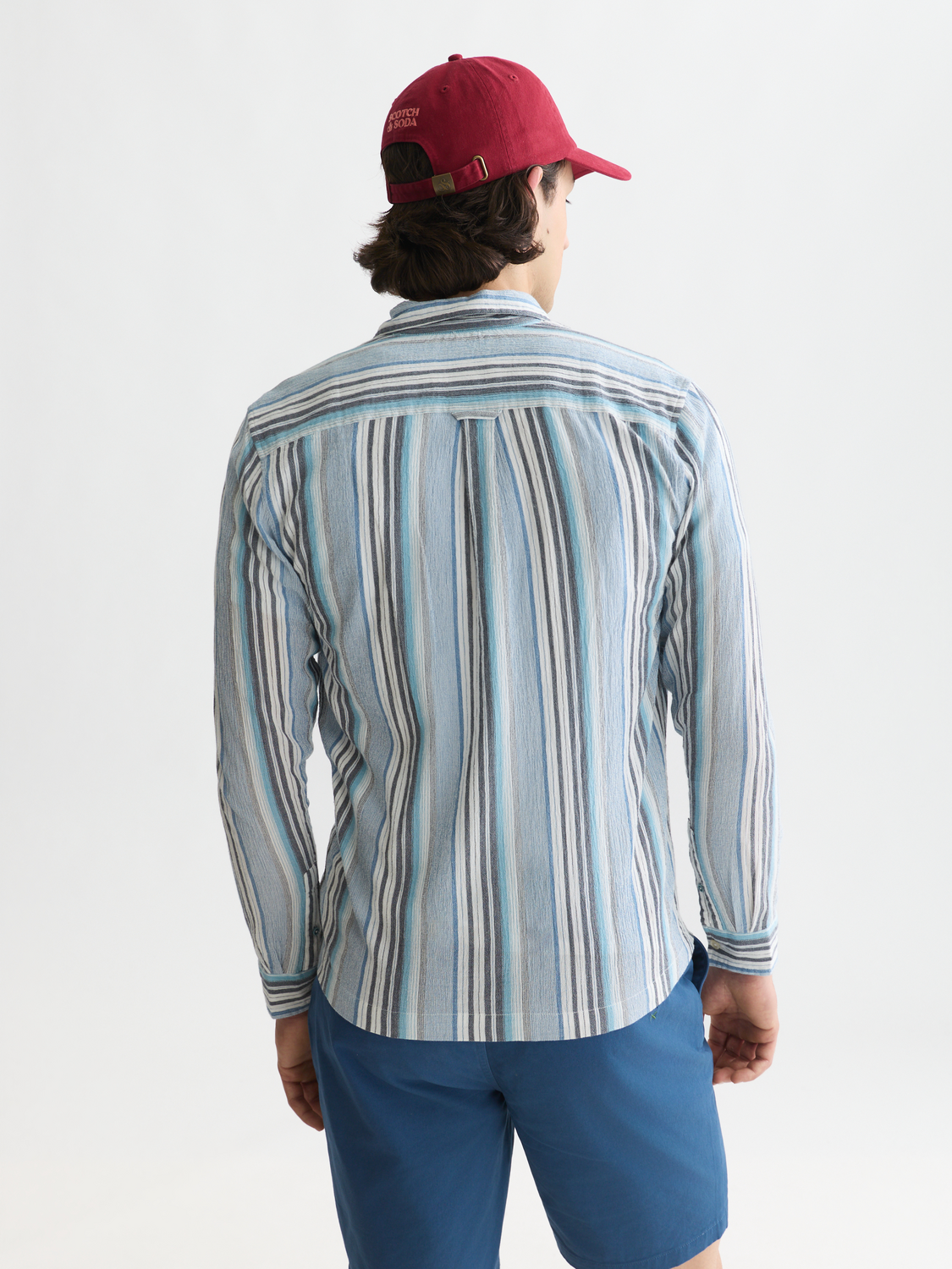 Textured Stripe Regular-Fit Shirt
