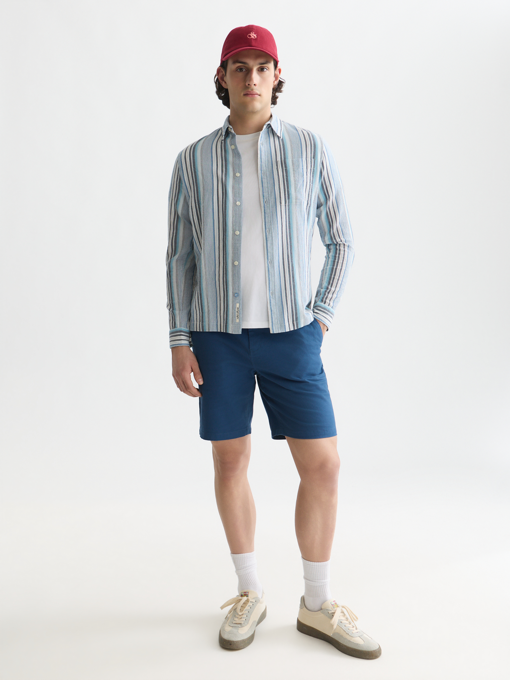 Textured Stripe Regular-Fit Shirt