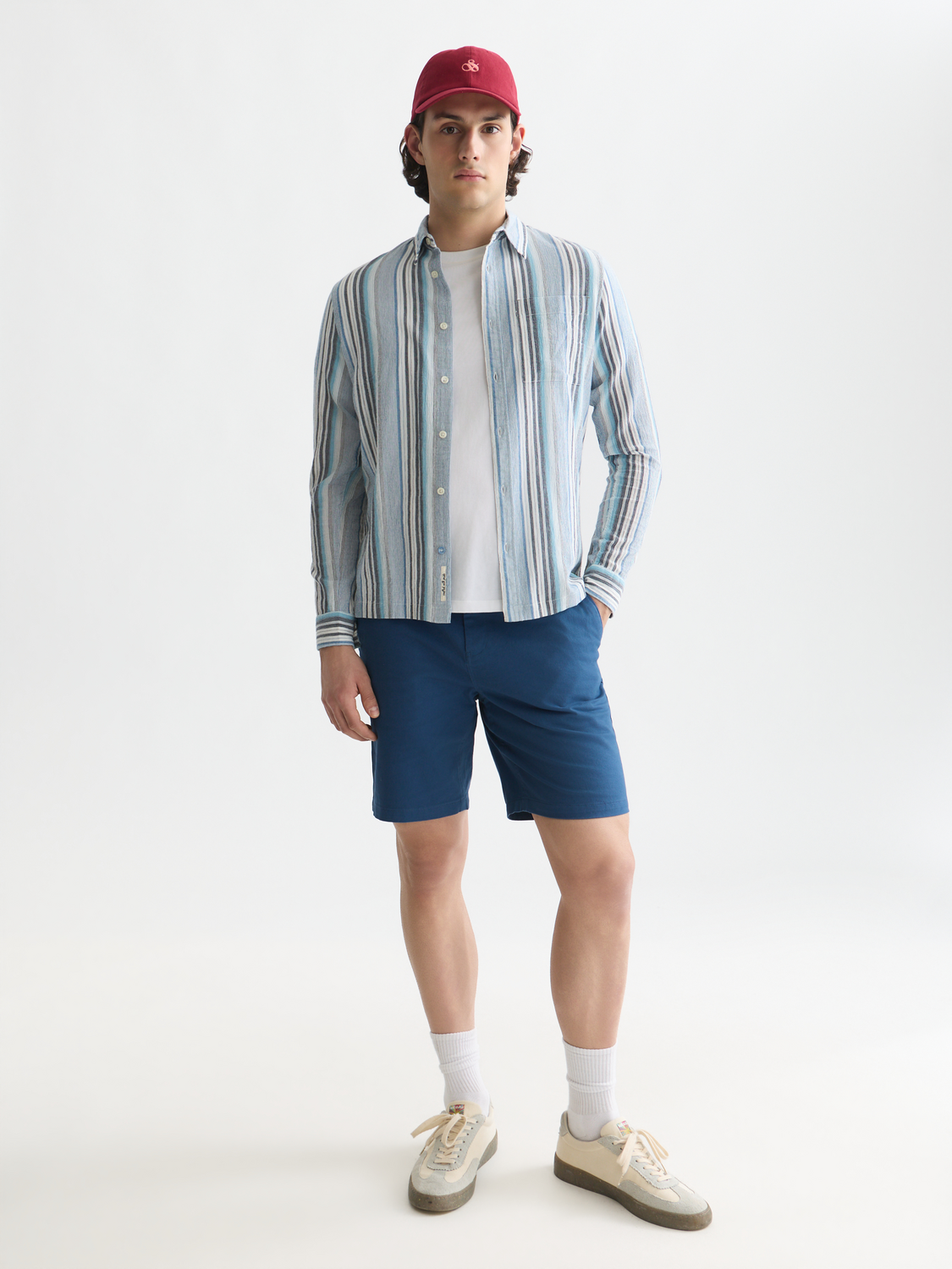 Textured Stripe Regular-Fit Shirt
