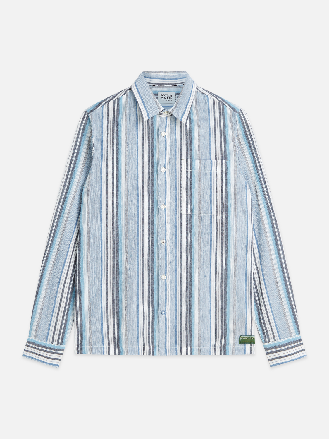 Textured Stripe Regular-Fit Shirt