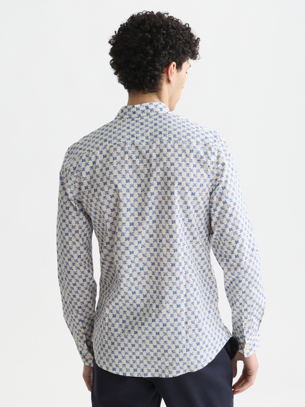 Micro Printed Slim-Fit Shirt