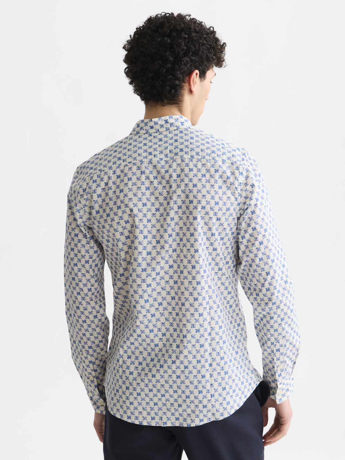 Micro Printed Slim-Fit Shirt