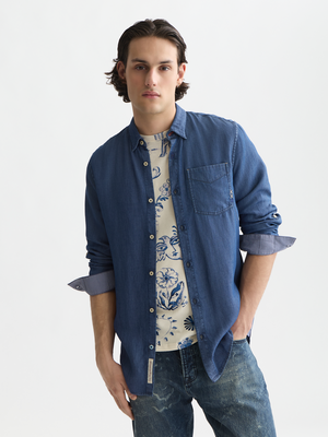 Denim Tencel Regular-Fit Shirt
