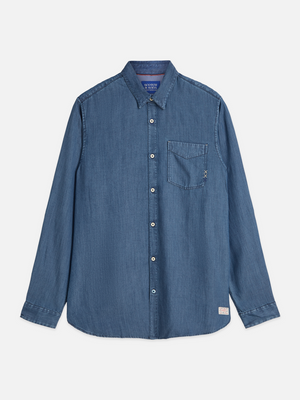 Denim Tencel Regular-Fit Shirt