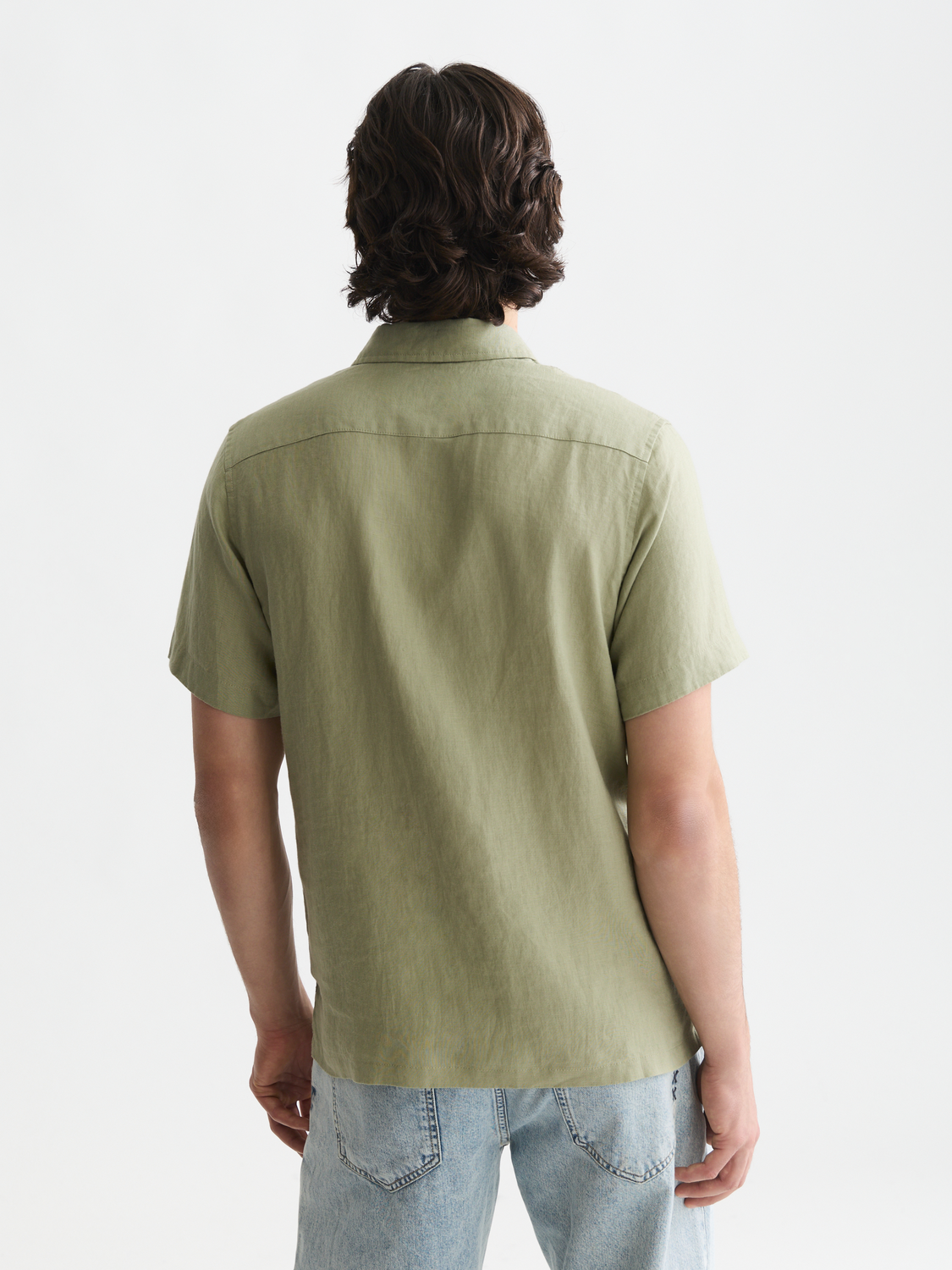 Essentials Linen Regular-Fit Short Sleeved Shirt