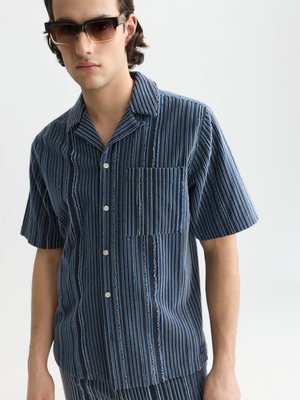Textured Relaxed-Fit Short Sleeved Shirt