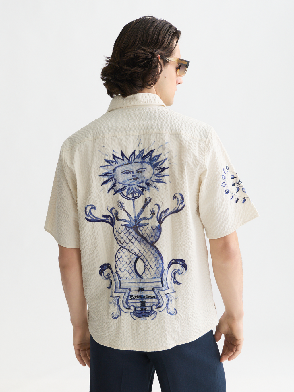 Scotch & Soda x Royal Delft Relaxed Short-Sleeved Shirt