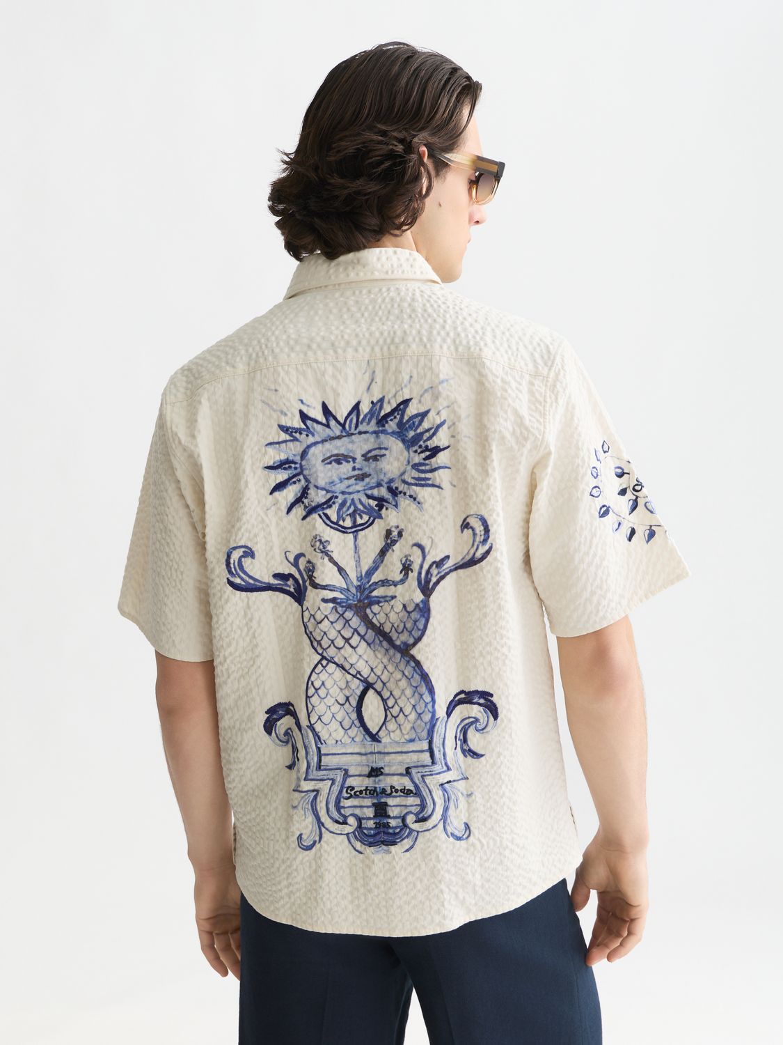 Scotch & Soda x Royal Delft Relaxed Short-Sleeved Shirt