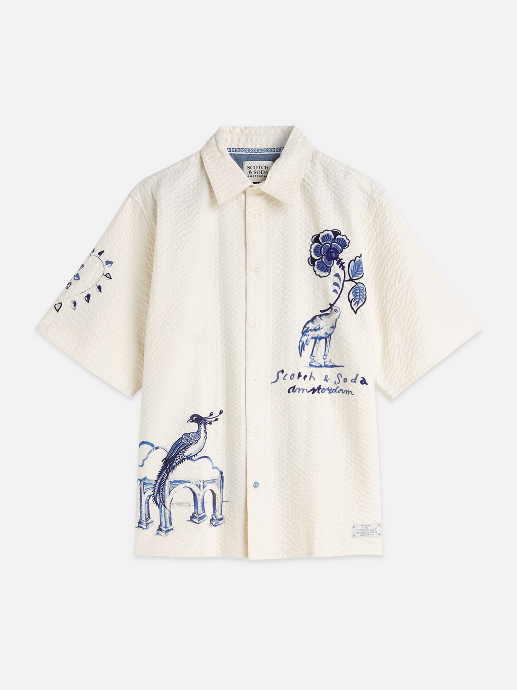 Scotch & Soda x Royal Delft Relaxed Short-Sleeved Shirt