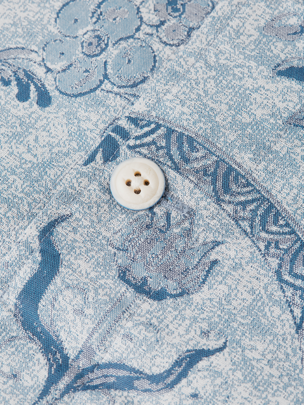 Scotch & Soda x Royal Delft Loose Short-Sleeved Jacquard Shirt