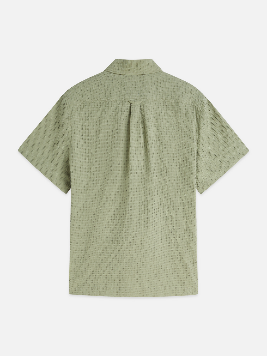 Jacquard Seer-Sucker Regular-Fit Short-Sleeved Shirt