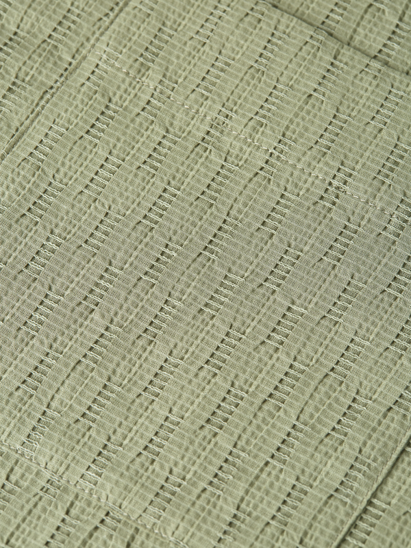 Jacquard-Seersucker-Hemd mit kurzen Ärmeln und normaler Passform