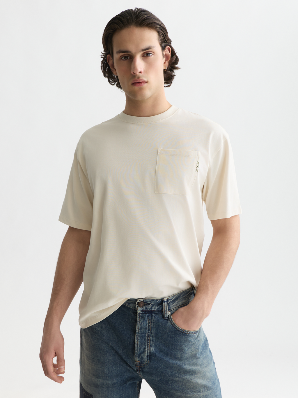 Seasonal Core 3 Crosses Chest Pocket Loose-Fit T-Shirt