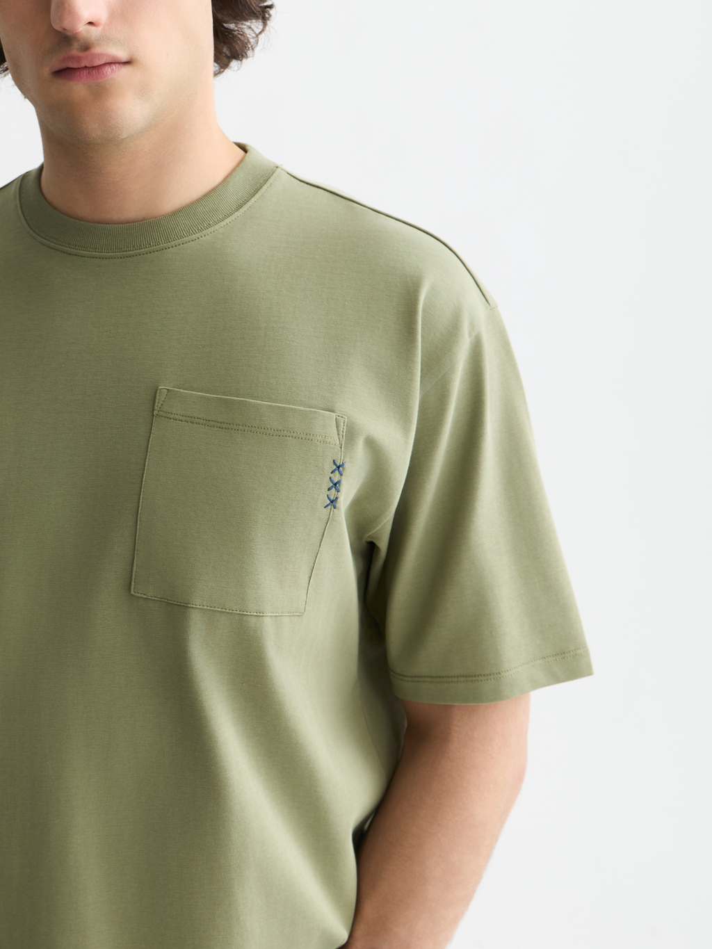 Essentials 3 Crosses Chest Pocket Loose-Fit T-Shirt