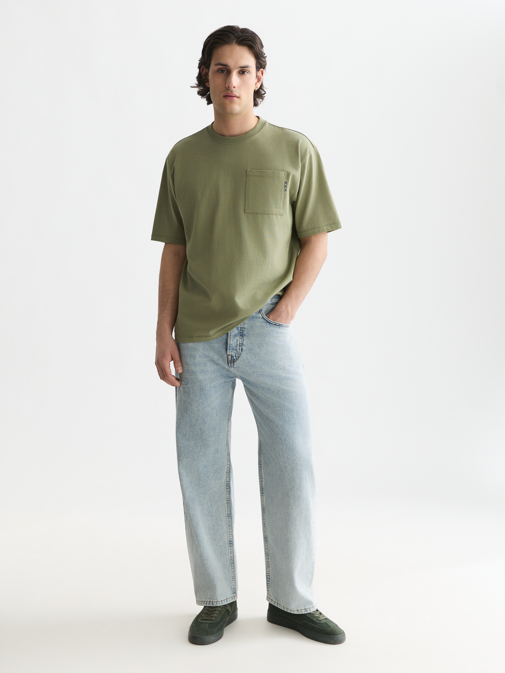 Essentials 3 Crosses Chest Pocket Loose-Fit T-Shirt