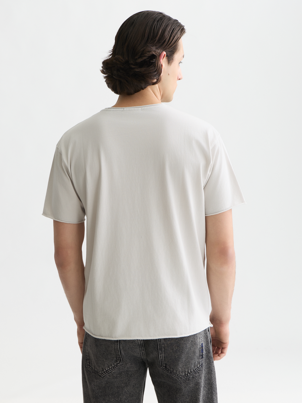 Essentials Raw-Edged Garment-Dyed Relaxed-Fit T-Shirt