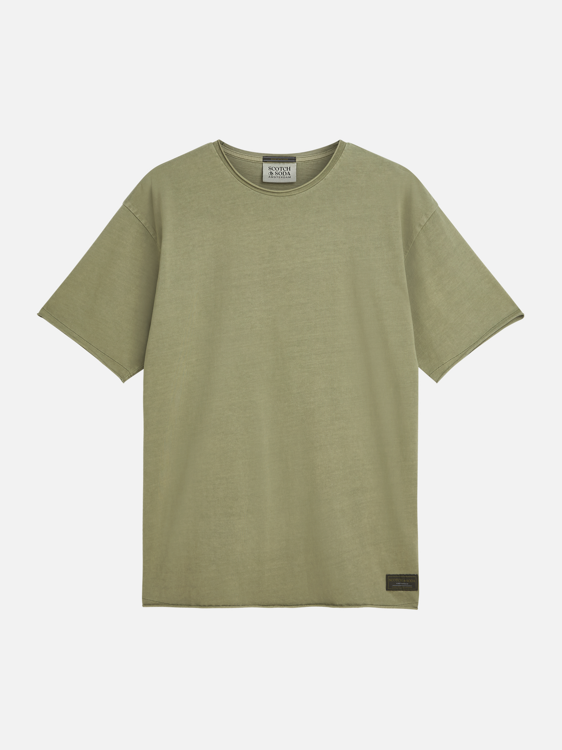 Essentials Raw-Edged Garment-Dyed Relaxed-Fit T-Shirt