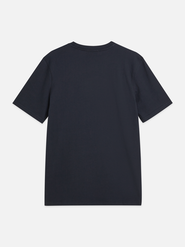 T-Shirt mit Artwork auf der linken Brust, normale Passform