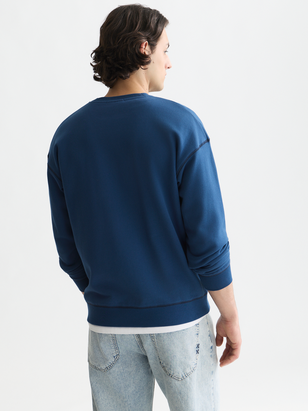 Essentials Front Chest Artwork Relaxed-Fit Sweatshirt