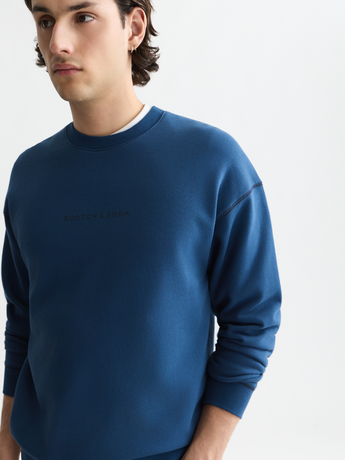 Essentials Front Chest Artwork Relaxed-Fit Sweatshirt