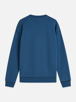 Sweat-shirt coupe décontractée avec motif artistique sur la poitrine